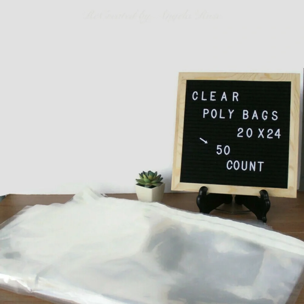 50 20 x 24 Poly Bags - Clear
